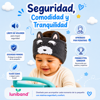Luniband® | Banda con Auriculares Suaves para Niños