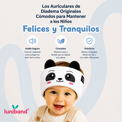 Luniband® | Banda con Auriculares Suaves para Niños