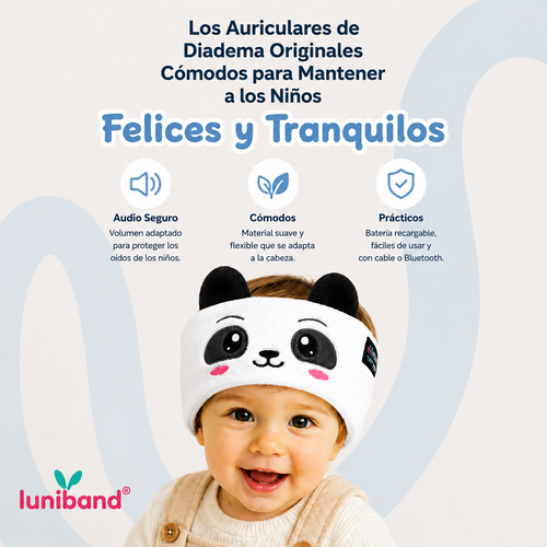 Luniband® | Banda con Auriculares Suaves para Niños