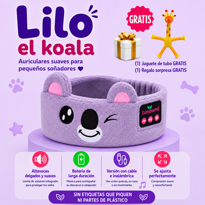 Luniband® | Banda con Auriculares Suaves para Niños