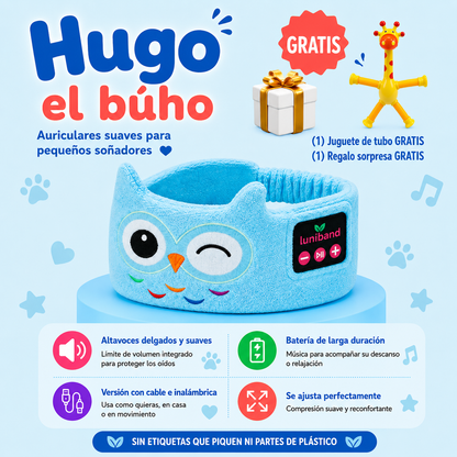 Luniband® | Banda con Auriculares Suaves para Niños