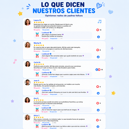 Luniband® | Banda con Auriculares Suaves para Niños